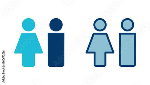 Man and woman icon vector isolated on white background. male and female symbol