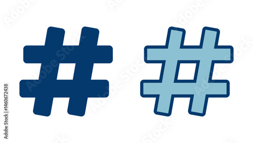 Hashtag icon vector isolated on white background. hashtag vector icon