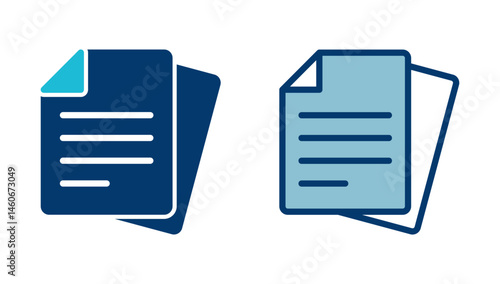 Document icon vector isolated on white background. Paper icon. File Icon