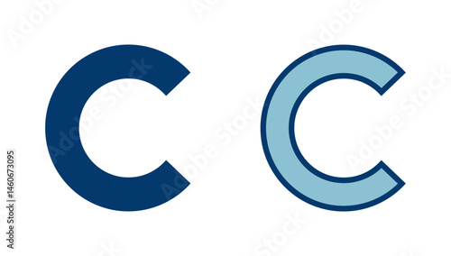 Copyright icon vector isolated on white background. copyright symbols