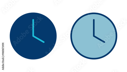 Clock icon vector isolated on white background. Time icon vector. Clock vector icon