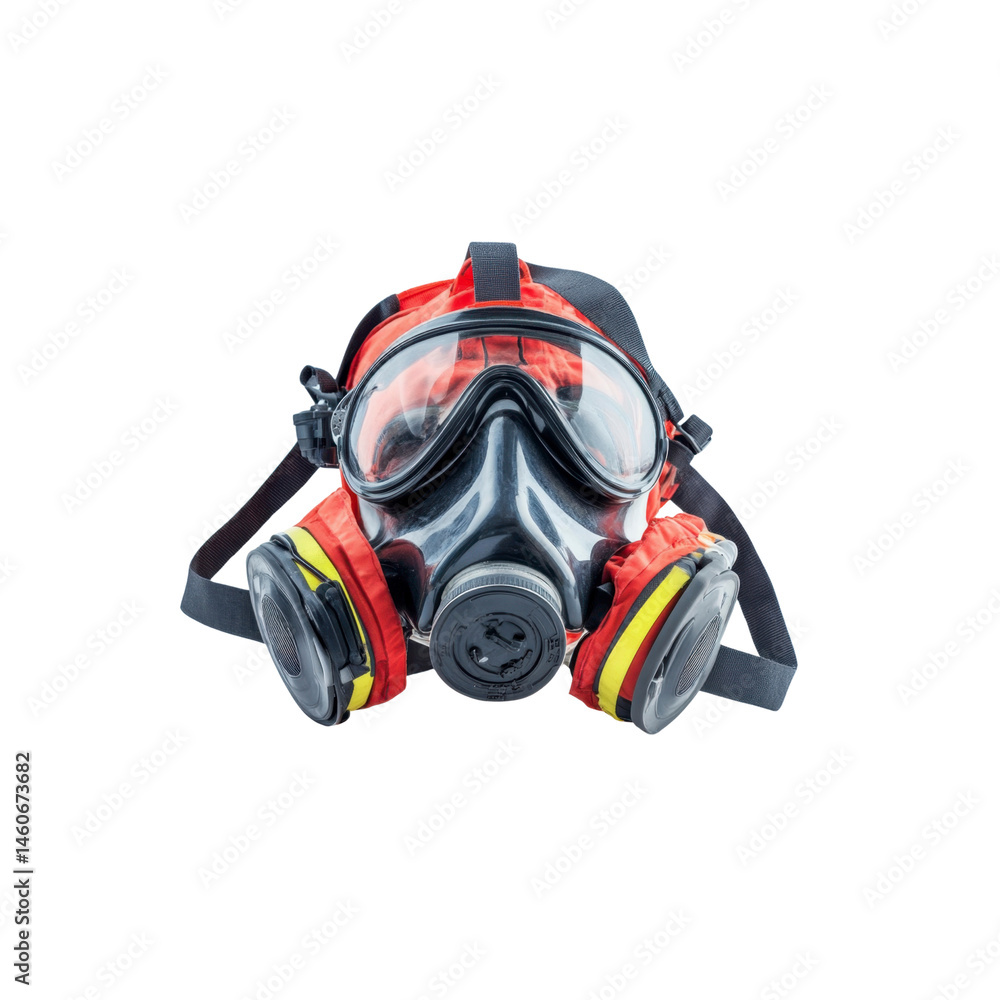 Red and Black Full Face Respirator Mask with Filters Red and Black Full Face Respirator Mask with Filters