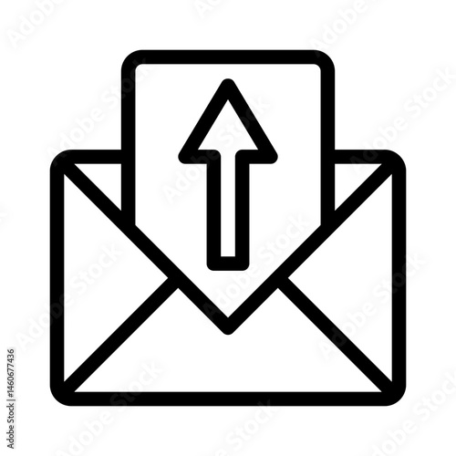 outgoing mail line icon