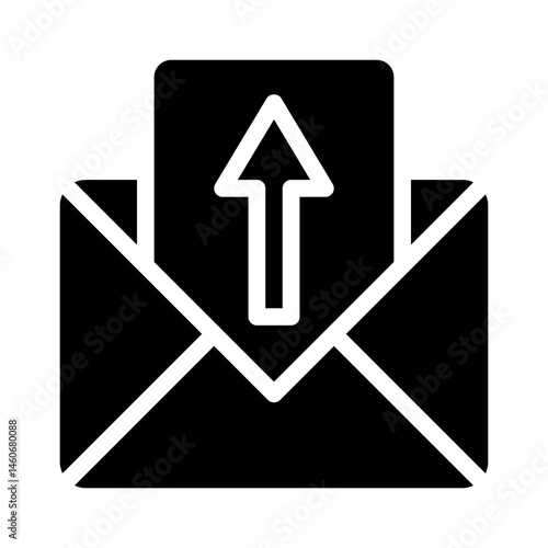 outgoing mail glyph icon
