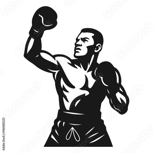 Boxer black logo silhouette