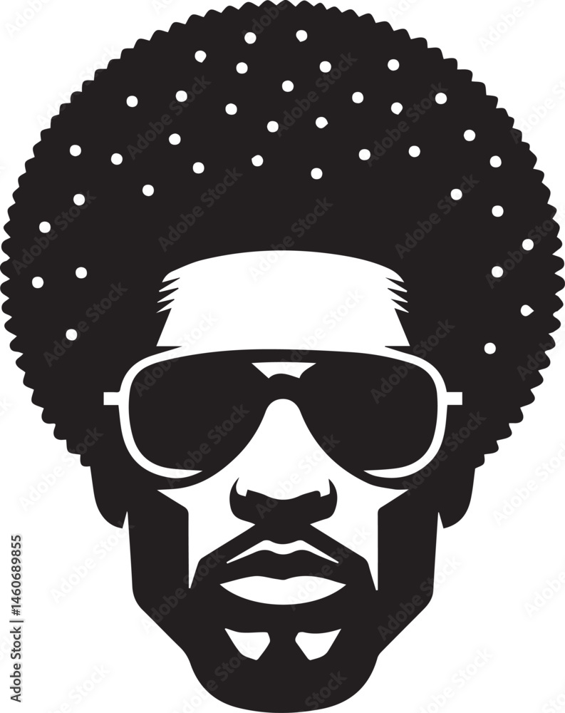black man head vector illustration in a white background black man head vector illustration in a white background