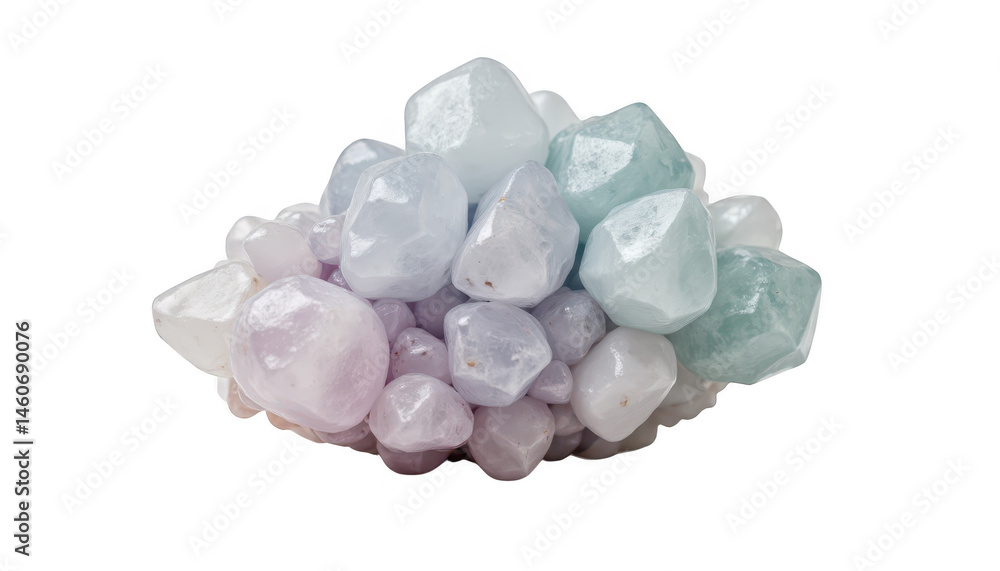 Mesmerizing pile of sparkling white and blue crystals, a stunning display of light color Mesmerizing pile of sparkling white and blue crystals, a stunning display of light color