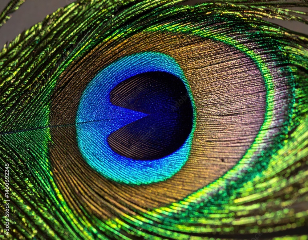 Obraz premium Closeup Peacock Feather Eye