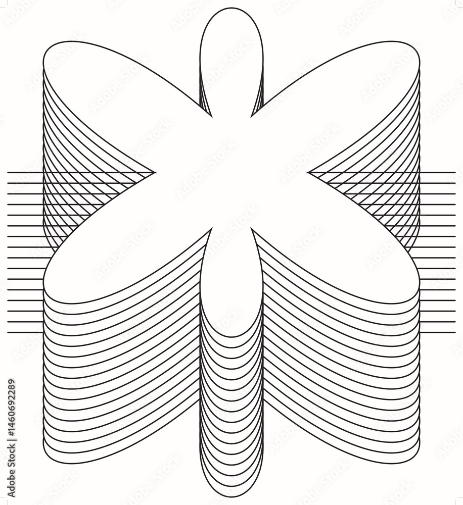Naklejka premium Flower design sketch