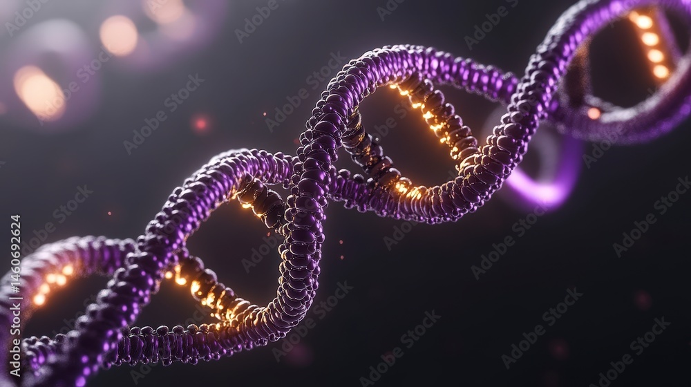3D Render of DNA Double Helix Genetics Science Molecular Biology 3D Render of DNA Double Helix Genetics Science Molecular Biology