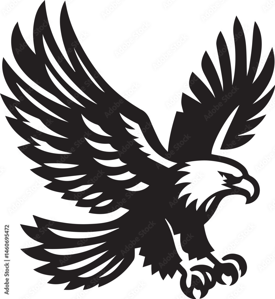 Fototapeta premium eagle vector illustration, eagle in a white background