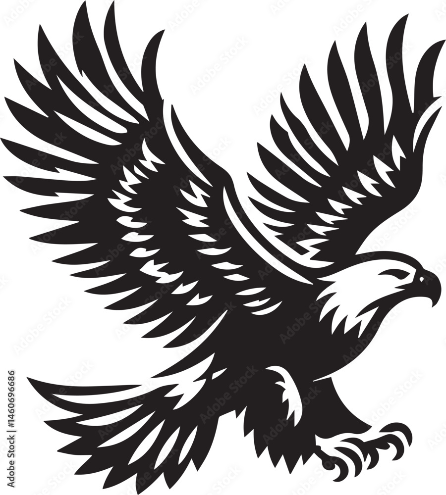 Obraz premium eagle vector illustration, eagle in a white background
