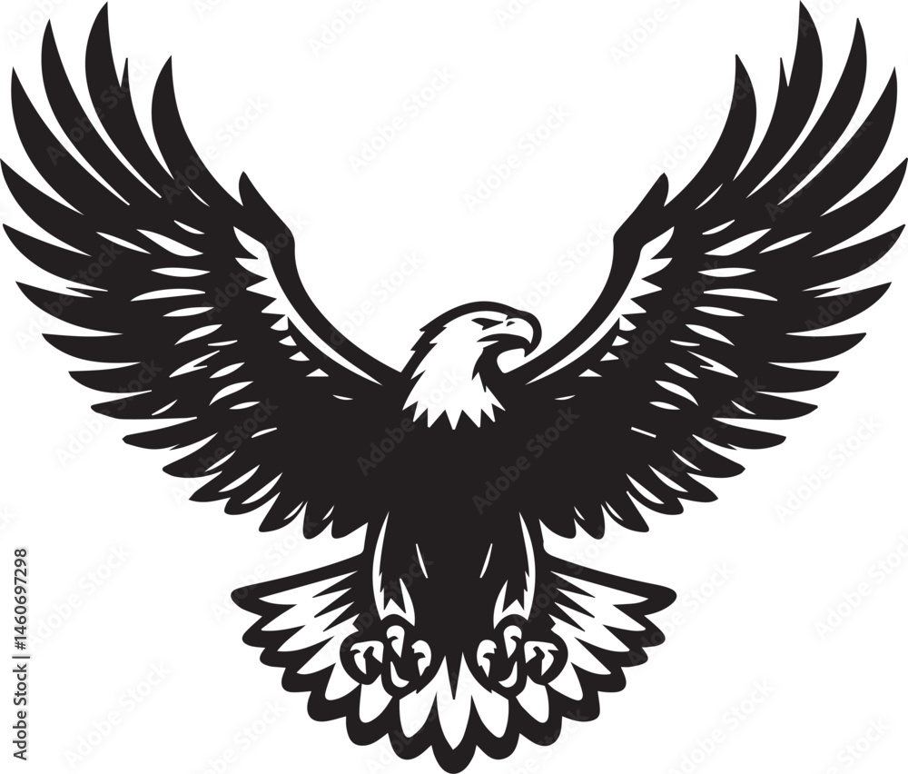 Obraz premium eagle vector illustration, eagle in a white background