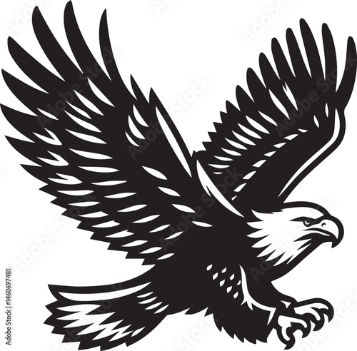 eagle vector illustration, eagle in a white background
