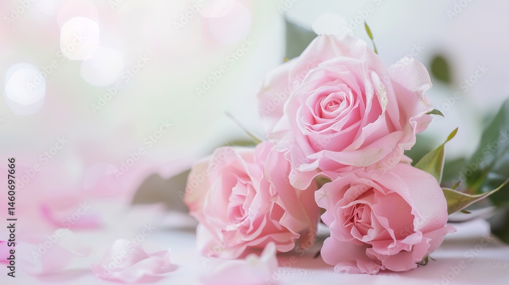 Fototapeta premium Fresh and Delicate Mother's Day Background: Adorning with Delicate Soft Light, Spreading a Healing Scroll of the Interweaving of Grateful Affection and Graceful Charm