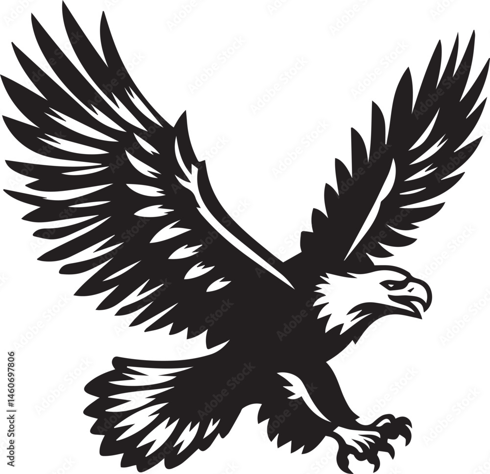 Obraz premium eagle vector illustration, eagle in a white background
