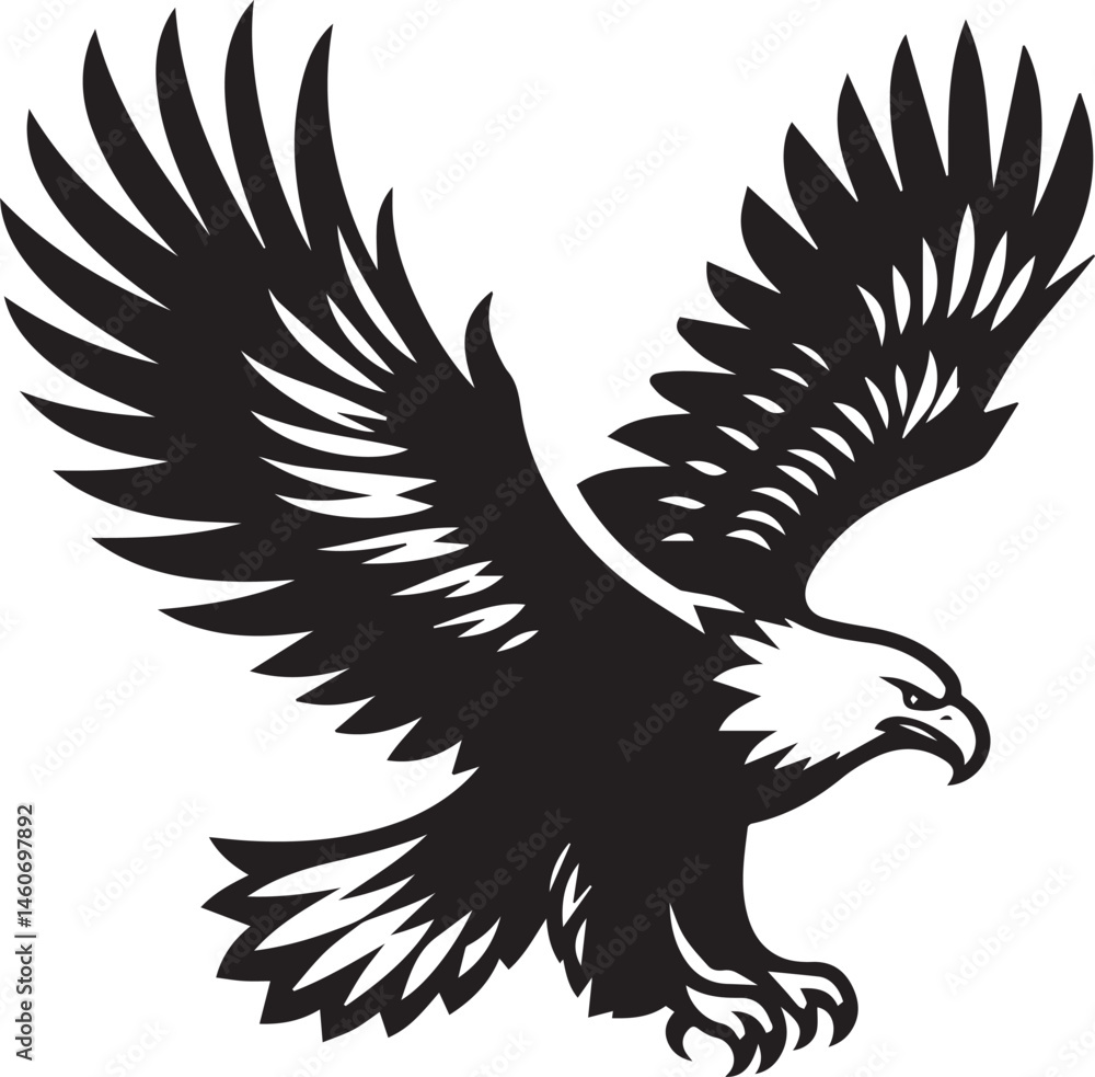 Obraz premium eagle vector illustration, eagle in a white background