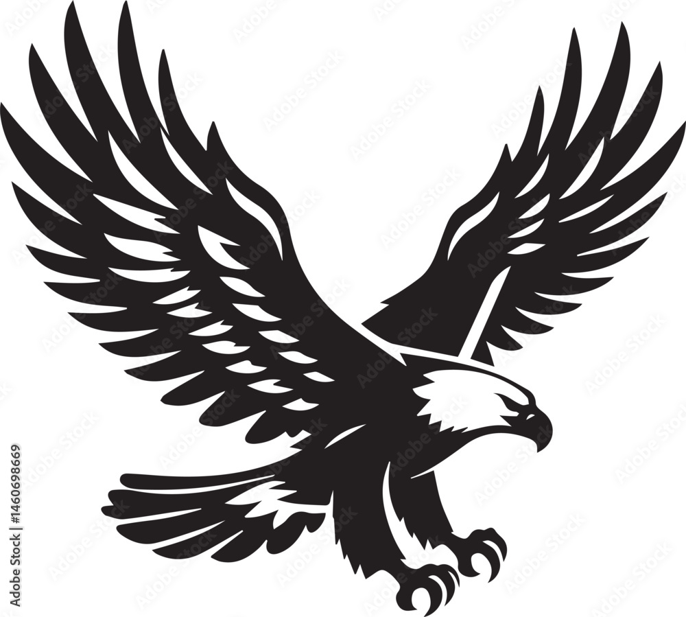 Obraz premium eagle vector illustration, eagle in a white background