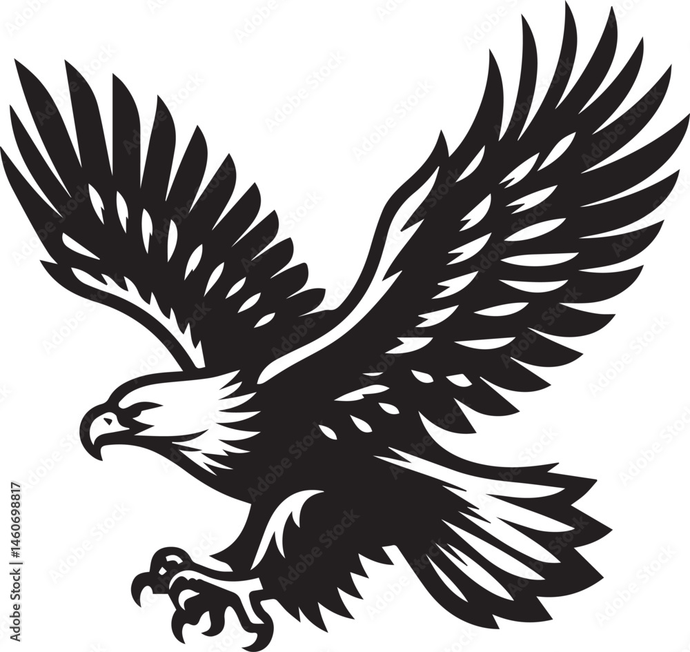Obraz premium eagle vector illustration, eagle in a white background