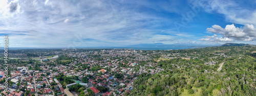 Panoramic view overlooking Cagayan De Oro, Misamis Oriental. Philippines. 
