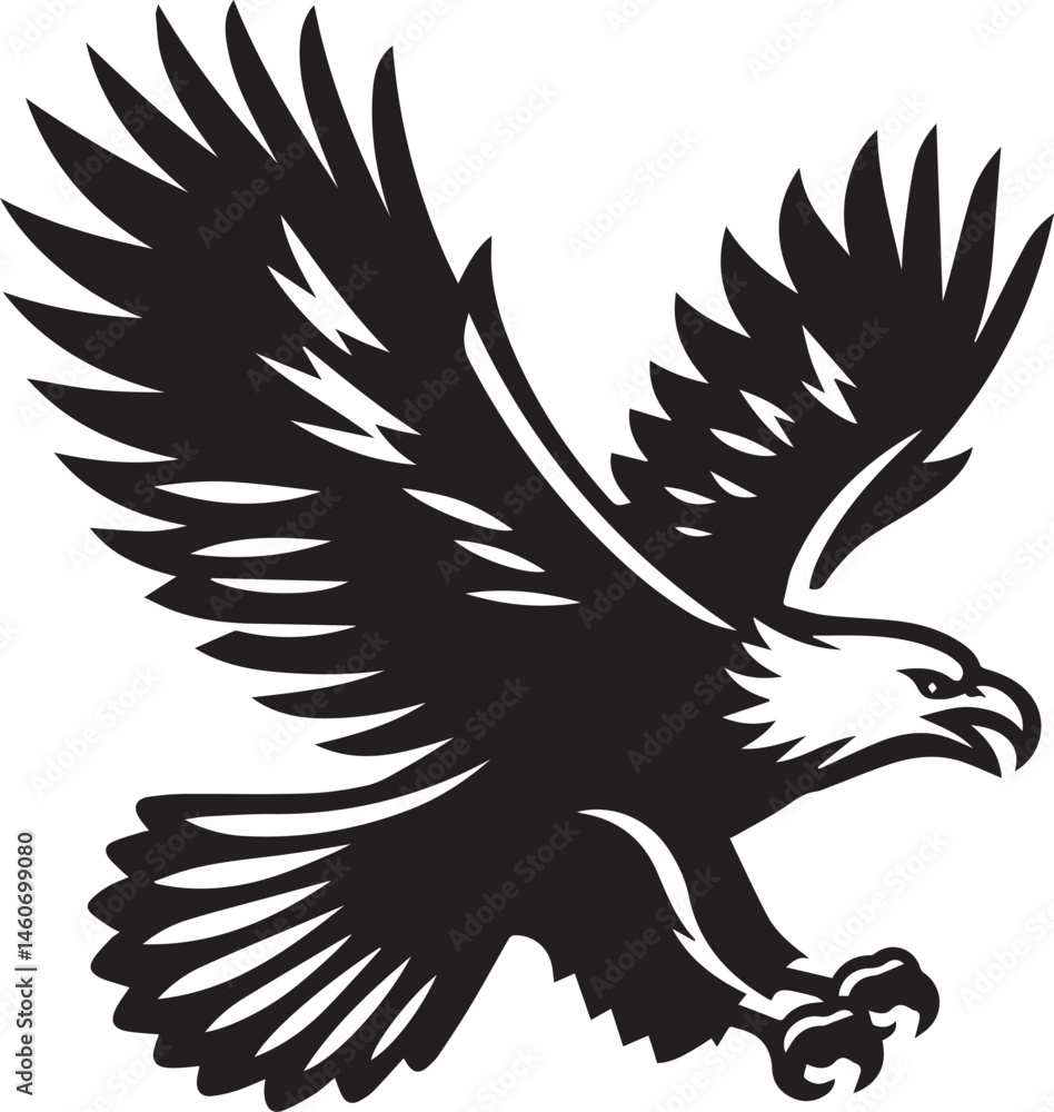 Obraz premium eagle vector illustration, eagle in a white background