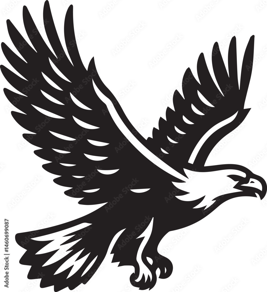 Obraz premium eagle vector illustration, eagle in a white background