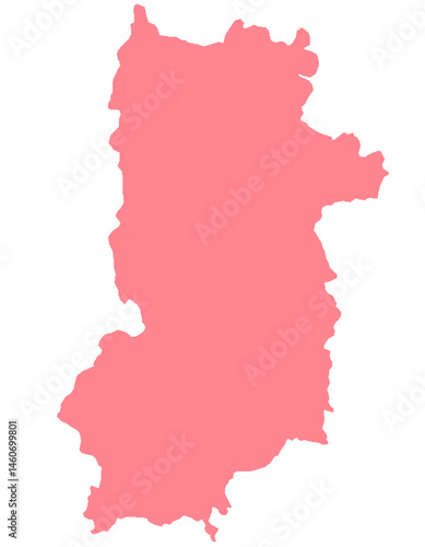 奈良県　地図　赤　イラスト