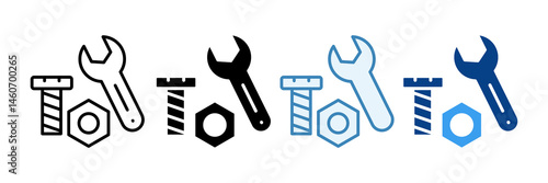 Spare Part  Icon Set Multiple Style Collection