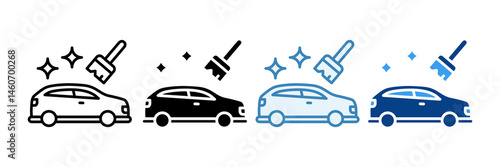 Coating  Icon Set Multiple Style Collection