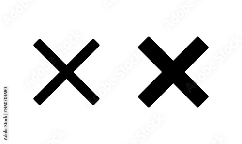 Close icon logo design. Delete sign and symbol. cross sign