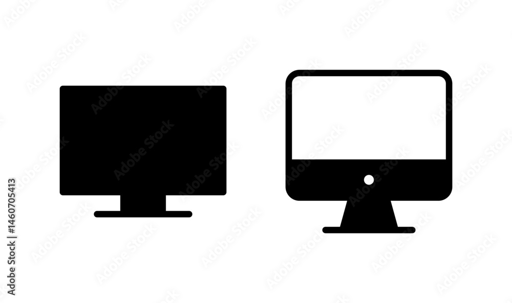 Computer icon logo design. computer monitor sign and symbol Computer icon logo design. computer monitor sign and symbol