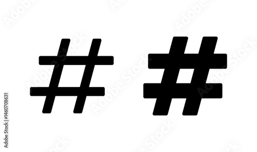 Hashtag icon logo design. hashtag sign and symbol