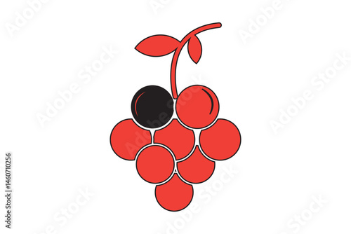 bunch of grapes black vector icon