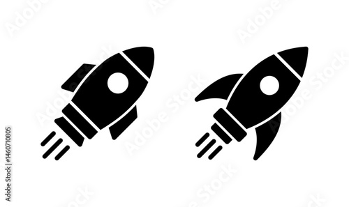 Rocket icon logo design. Startup sign and symbol. rocket launcher icon