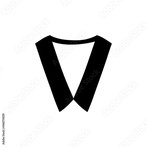 Men's shirt collar icon. Formal male dress code for menswear store