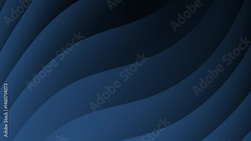 Abstract dark blue wavy lines create a smooth, modern background design.