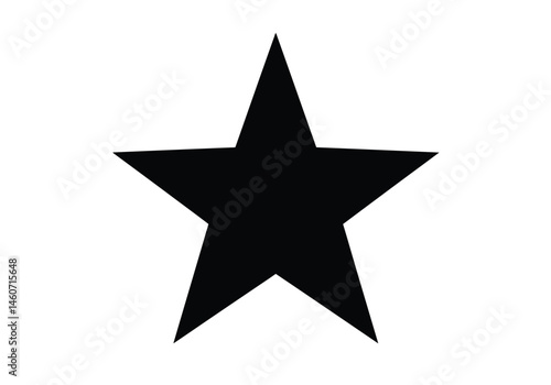 Star silhouette. This image showcases the dark outline of a five-pointed star, its geometric symmetry, bold shape, and symbolic meaning in various design contexts.  clipart illustration design.
