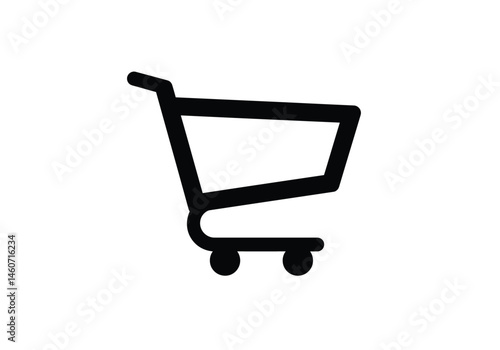 Cart silhouette. The dark outline of a traditional wheeled cart, emphasizing its simple structure, mobility, and use in transportation or carrying goods.  clipart illustration design.