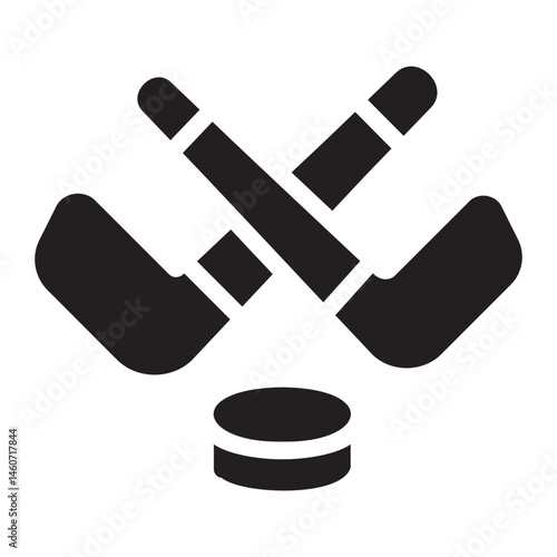 Canvas Print ice hockey Solid icon