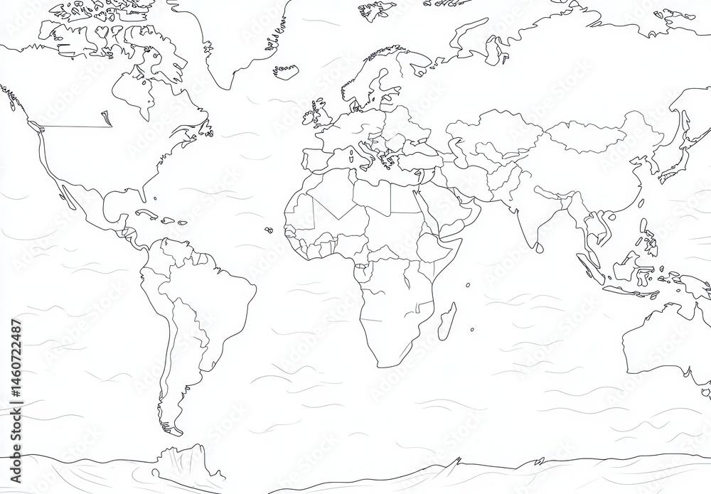 Simple world map outline (5)