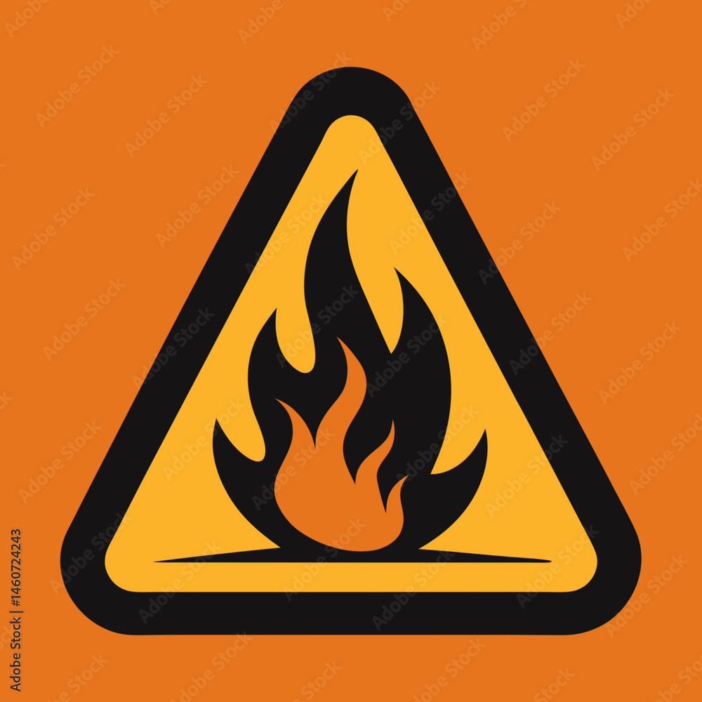 fire warning sign fire warning sign