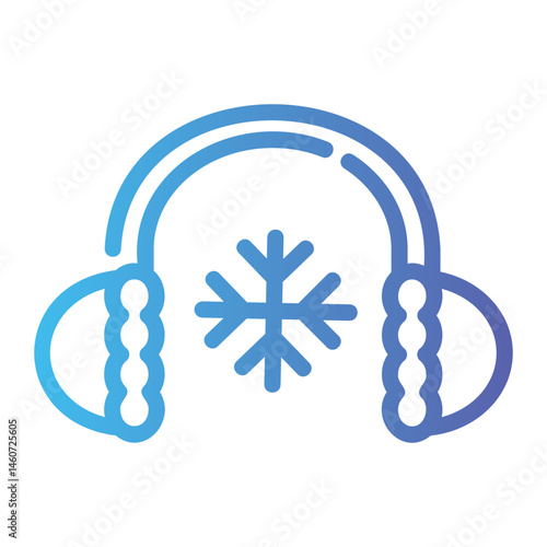 earmuff Line Gradient Icon