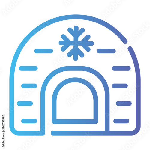 igloo Line Gradient Icon