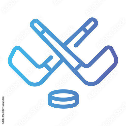 ice hockey Line Gradient Icon