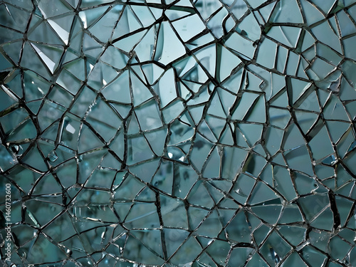 broken glass wall
