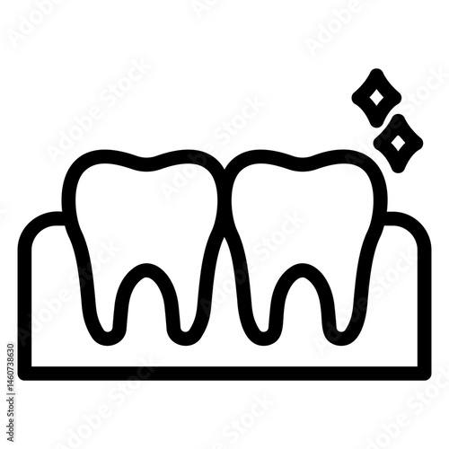 dental cleaning Line Icon