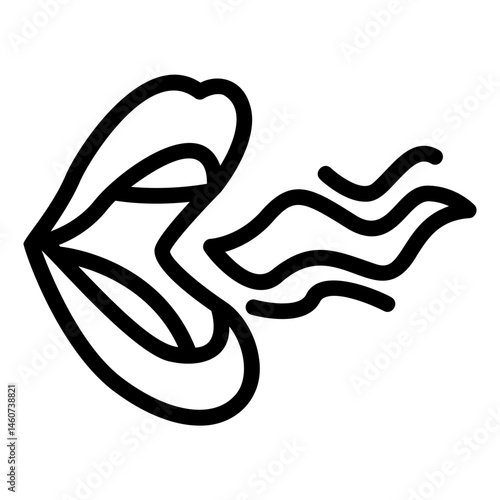 bad breath Line Icon