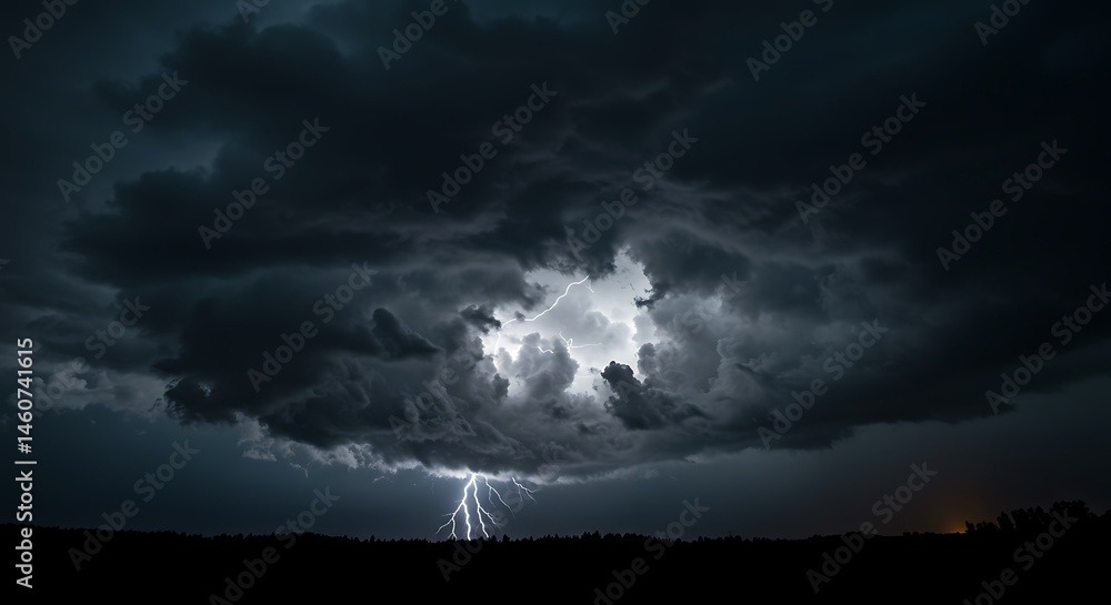 Fototapeta premium The Heart of the Storm AI Generated