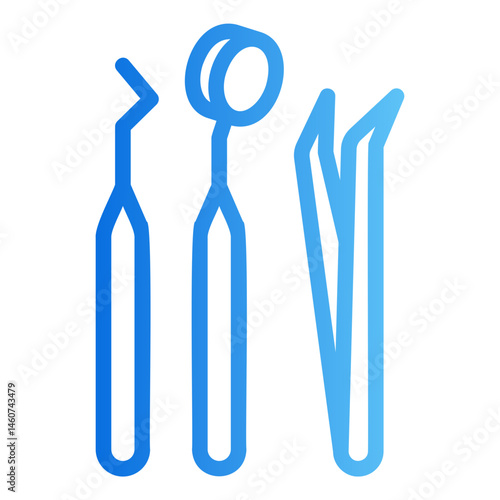 dental probe Gradient icon