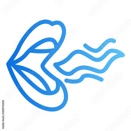 bad breath Gradient icon